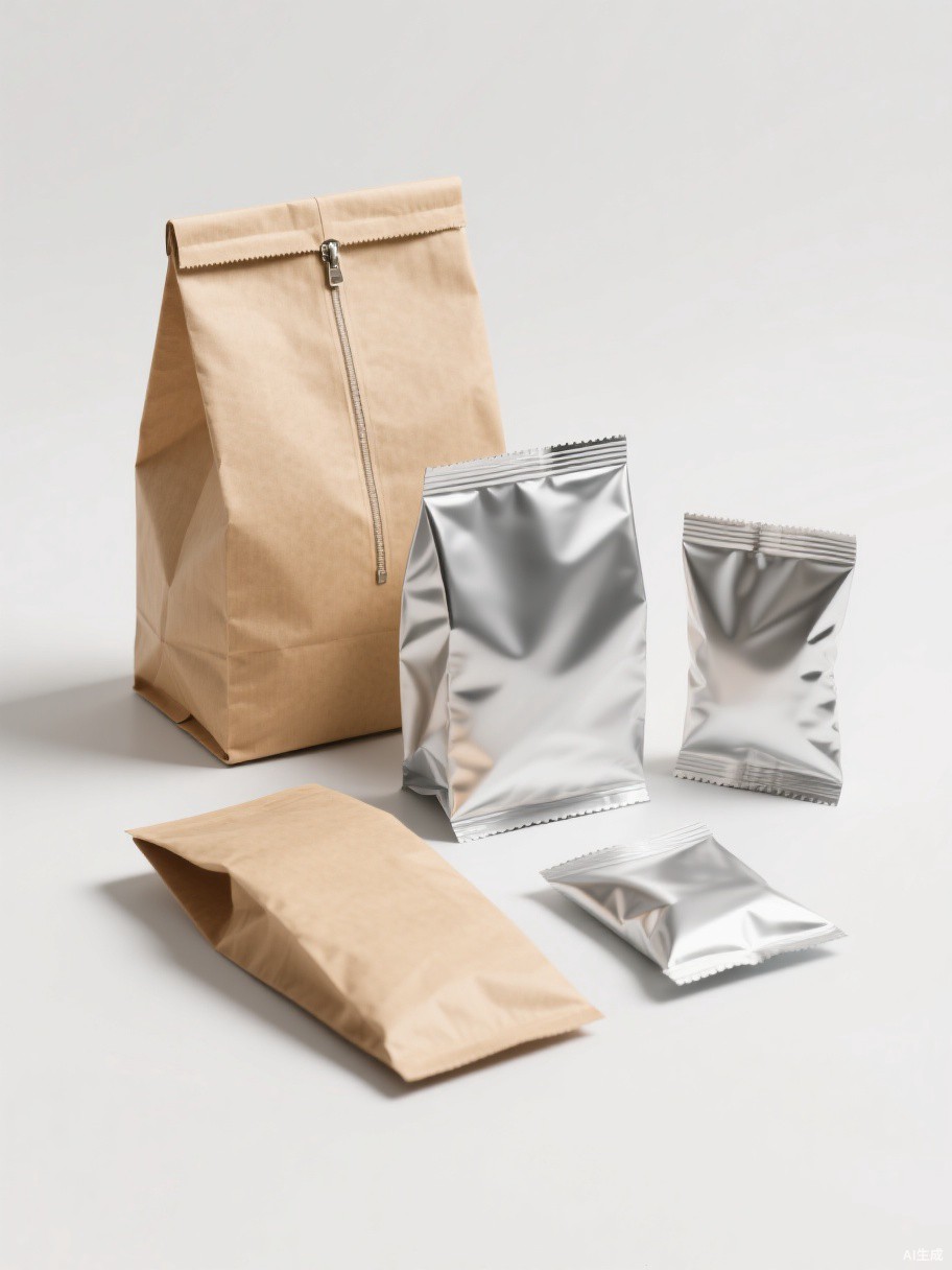大连食品包装袋 牛皮纸袋自立自封铝箔袋